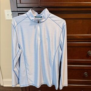 Tommy Bahama Island Zone Lightweight Blue Quarter-Zip Pullover